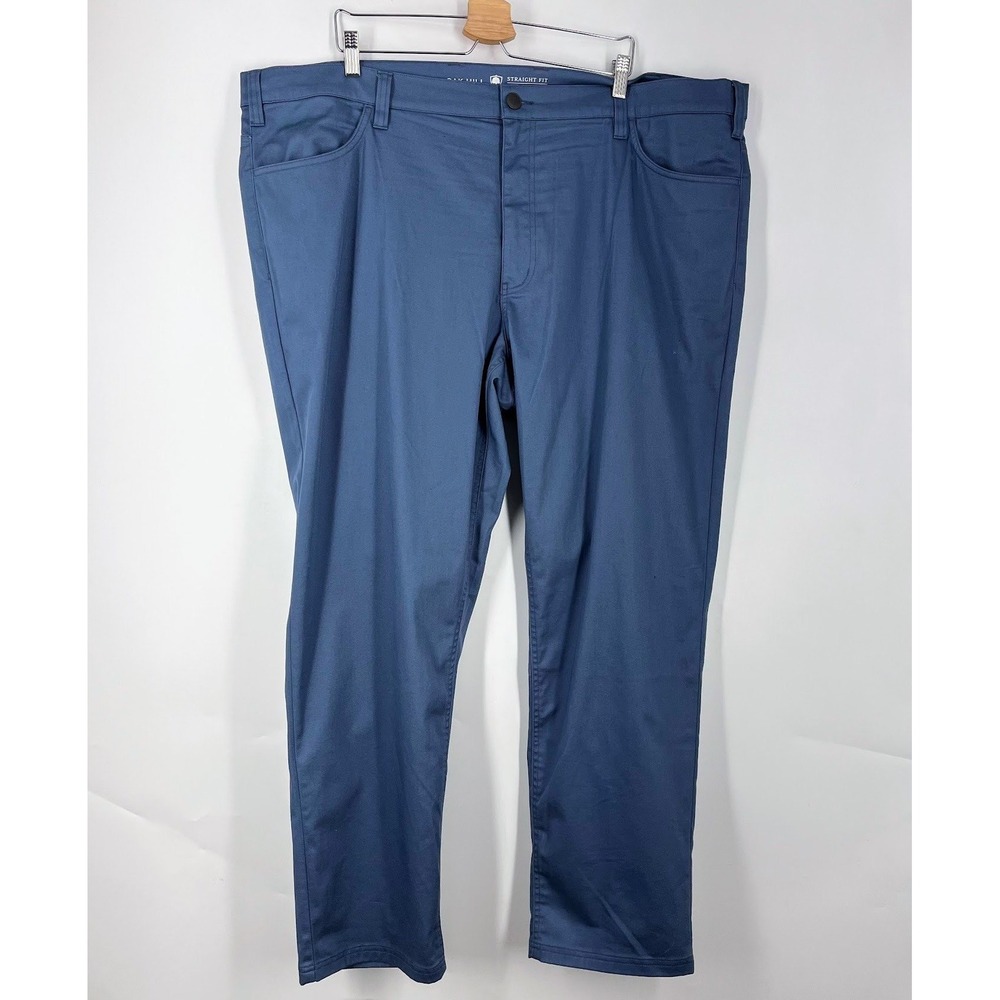 Oak Hill Mens Straight Fit 5-Pocket Pants Blue Twill Cotton Blend Stretch 48x30‎